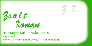 zsolt koman business card
